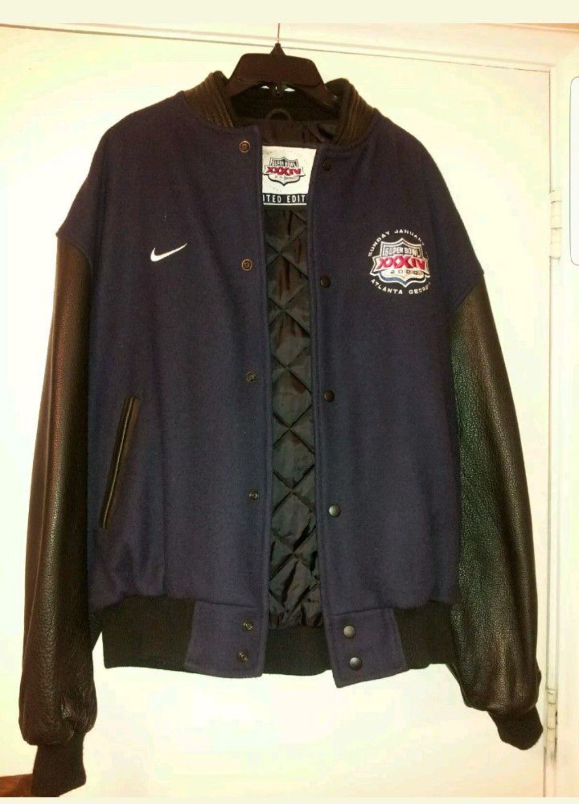 VINTAGE NIKE SUPER BOWL VARSITY JACKET