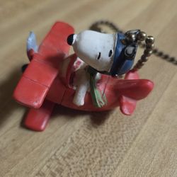 Collectible Peanuts Snoopy WWI Flying Ace Airplane Fan Pull 
