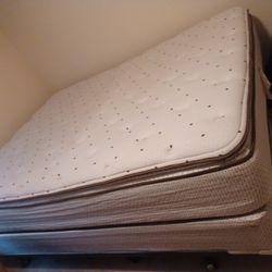Queen Bed ، Mattress, Spring Box, And Frame 
