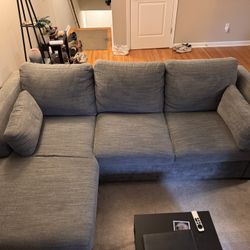 Sleeper sectional couch with storage