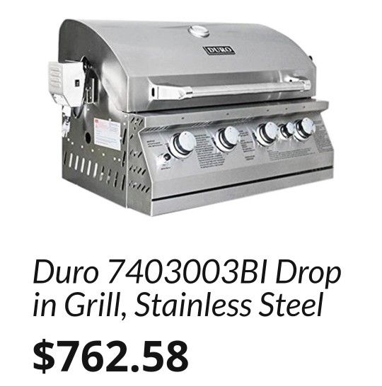 Duro 31" Drop-in Gas Grill W/ Rotisserie