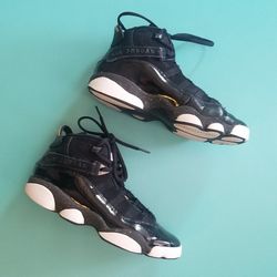 6 ring black Patent Nike Air size 6.5Y
