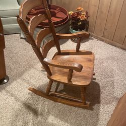 Solid Wood Rocking Chair Good Cond