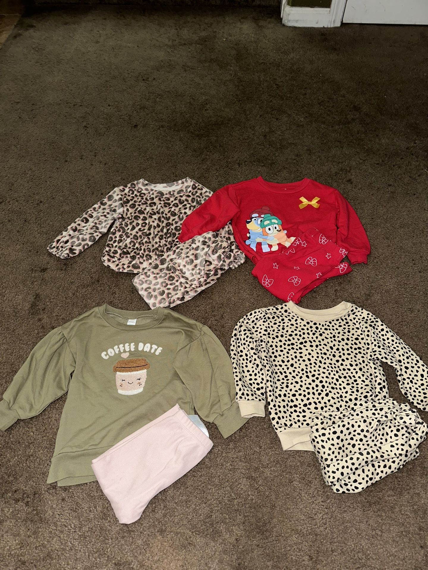 Toddler Girl Sweatshirt & Sweats Set $1 Each