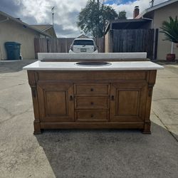 Brookfield 60" Country Oak Single Vanity
