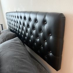 Black Tufted Headboard – 78” Wide (King)