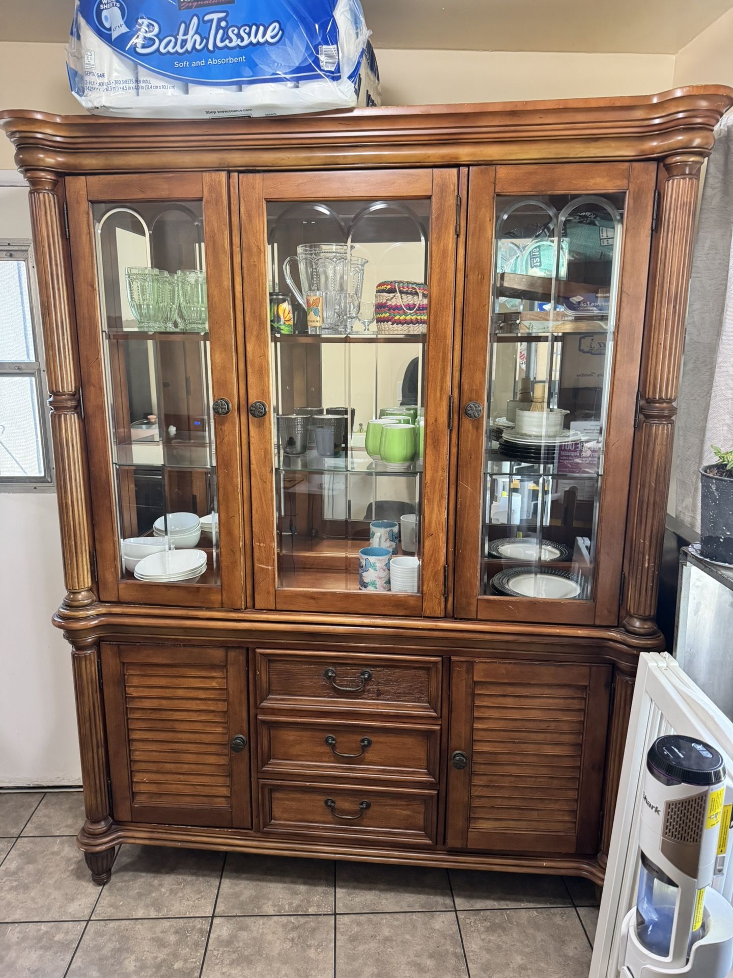 Two Piece China Cabinet