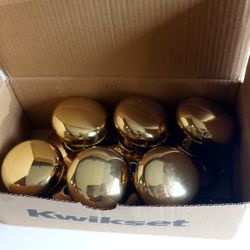 6 Brass Closet Door Knobs 