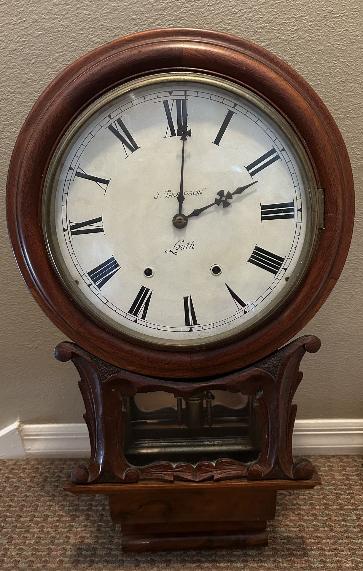 J Thompson Antique Wall Clock