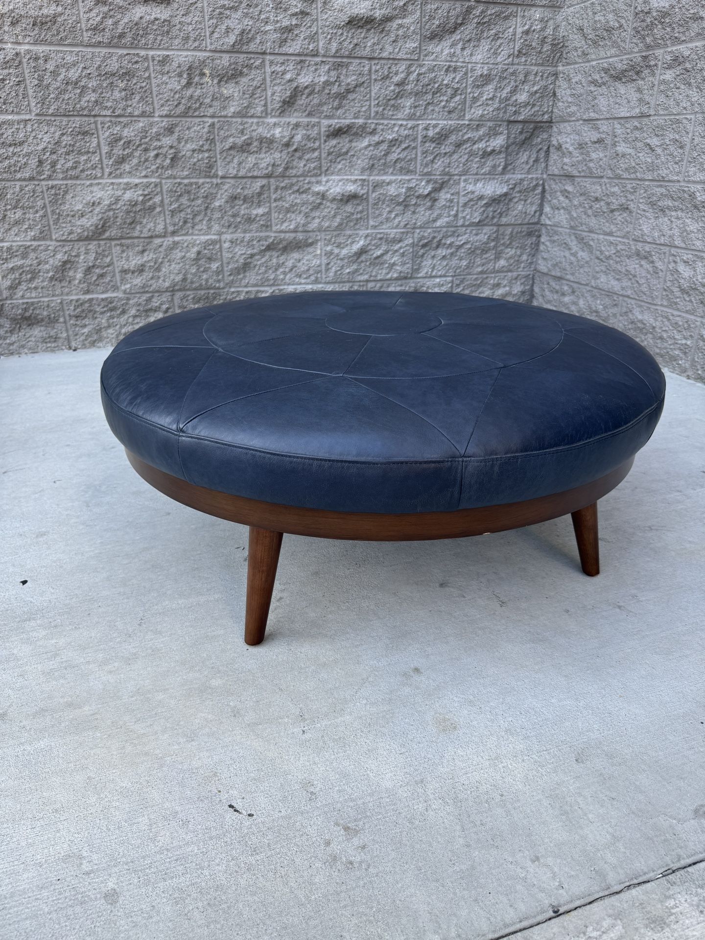 Leather Ottoman
