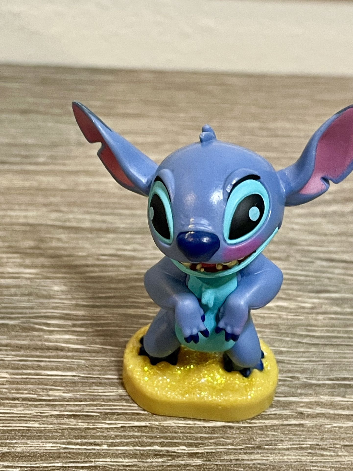Disney Store Blue Lilo & Stitch Happy Smiling Stitch Figure Cake Topper toy#8