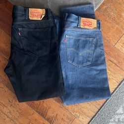 MENS 501 LEVIS 36x32 BLUE $20 / BLK $20
