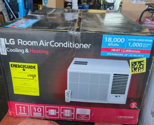 LG 18,000 BTU 230V Window Air Conditioner Cools 1000 sq. ft. with Heater and  Dehumidifier #104214