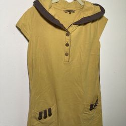 Mustard Hooded Psalter Dress Size 40 