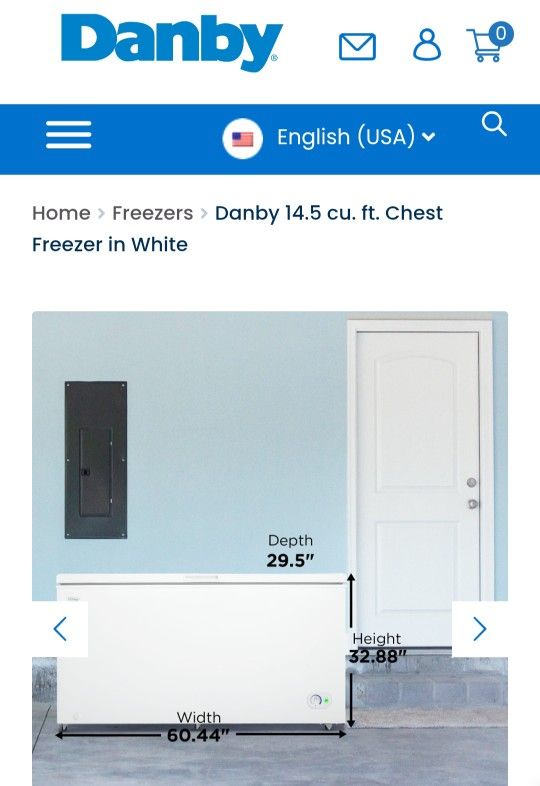 Danby 14.5 cu. ft. Chest Freezer In White -DCF145A3WDB