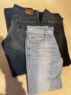 3 Pairs Of Diesel , AG , 7 Seven For All Mankind Jeans Y2K Vintage Sz 32