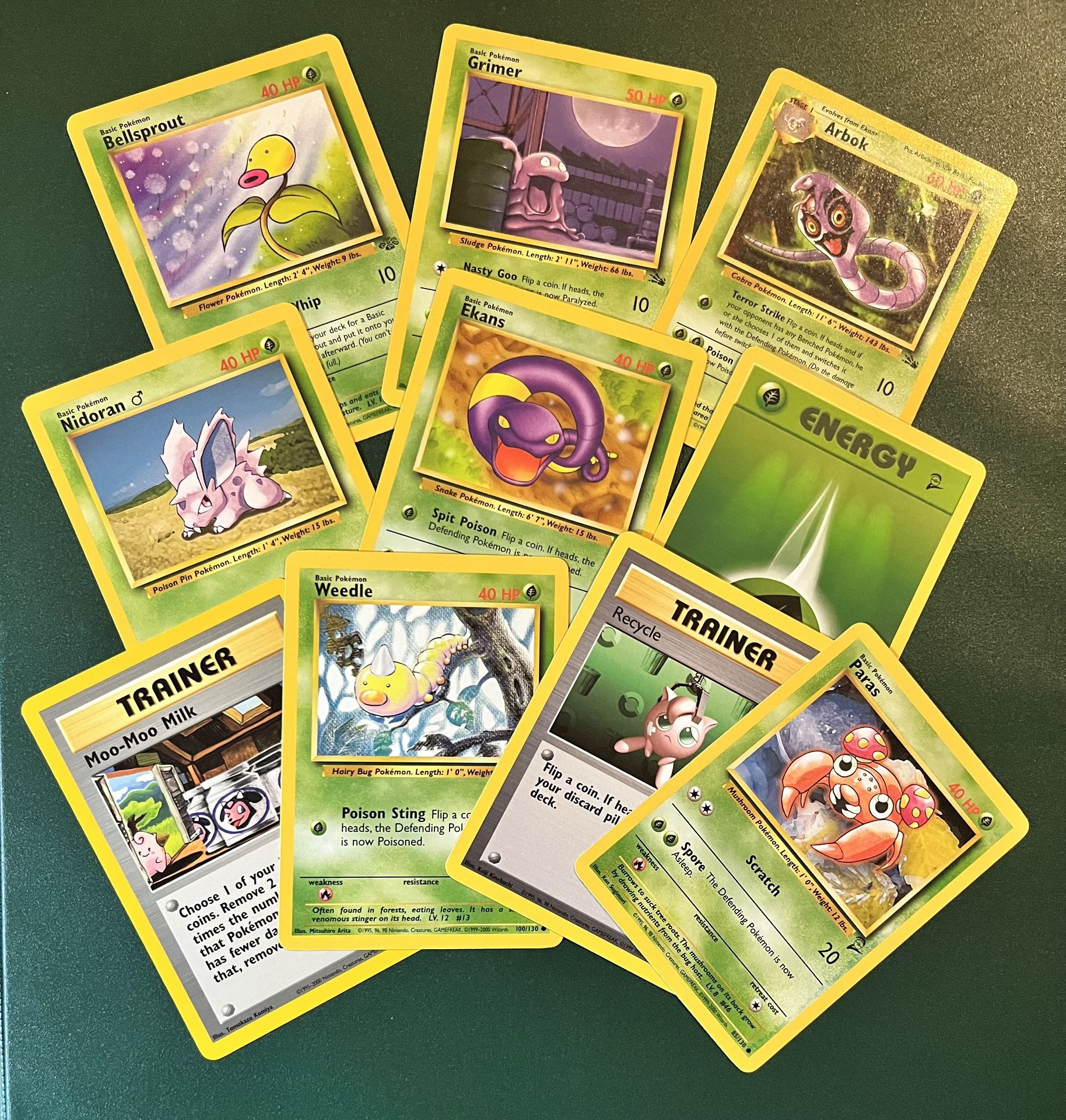 10 Vintage 1999 Pokemon TCG NM