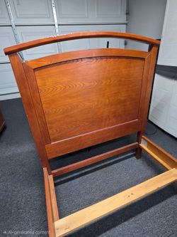 Twin Size Wooden Bed Frame