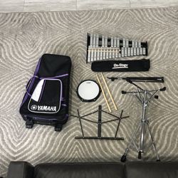 Yahmaha Percussion Set Including xylophone and compact sheet music holder