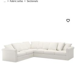 White IKEA Couch Sectional 