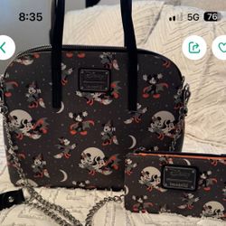 Disney Loungefly Purse And Wallet Halloween Mickey And Minnie