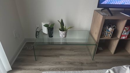 Glass coffee table
