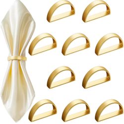 100 Pcs Stainless Steel Napkin Rings Festival Metal Napkin Ring Holders Modern Serviette Buckles Metallic Adornment for Table Settings Kitchen Dinner 
