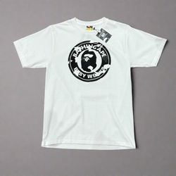 BAPE WHITE T - SHIRT CAMO LOGO 