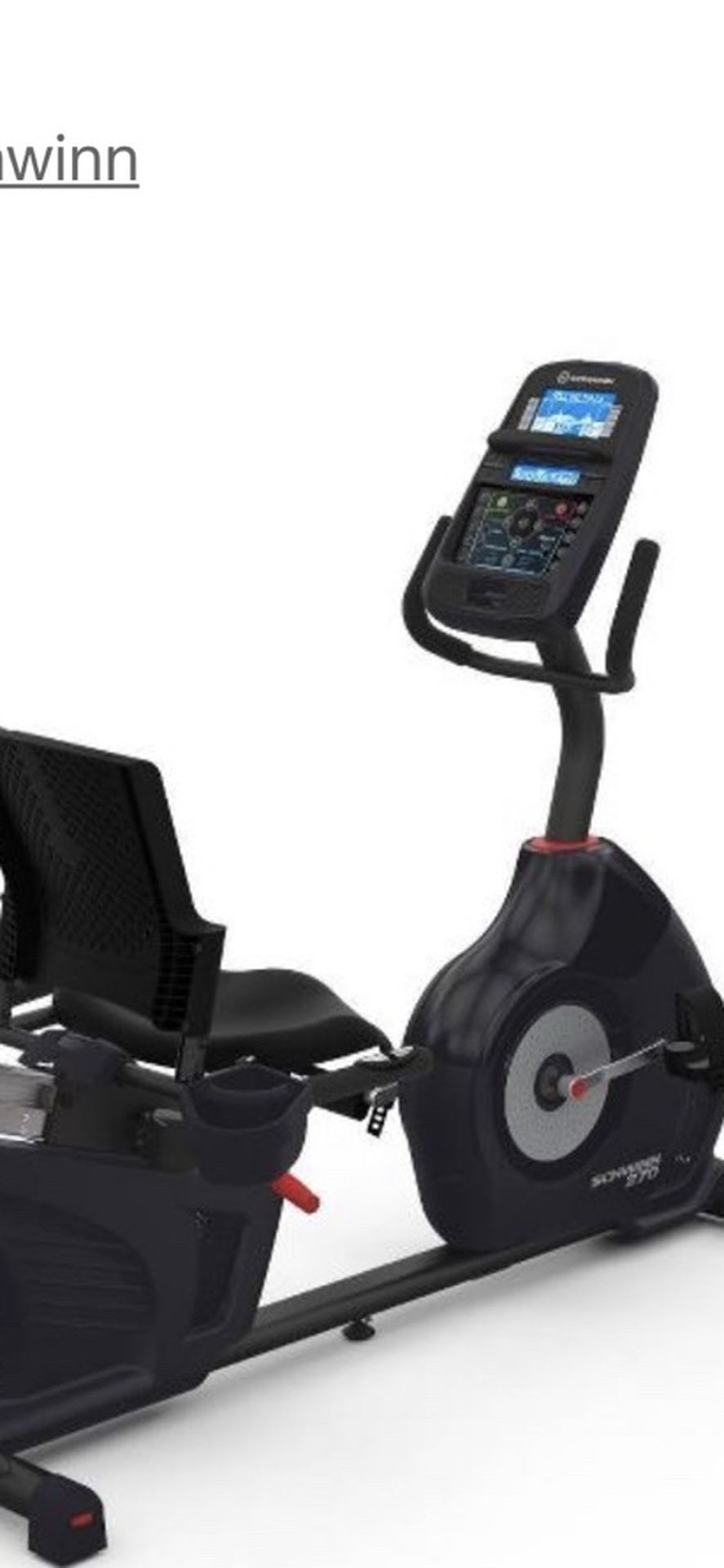 Brand new, never used, fully assembled. Schwinn 270 Recumbent Exercise Bike