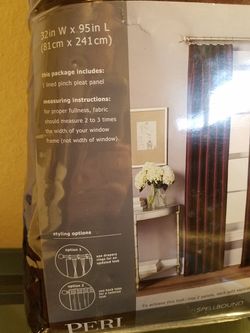 Burgundy pinch pleat curtains: Price: $30 for each panel; $100 for all four.