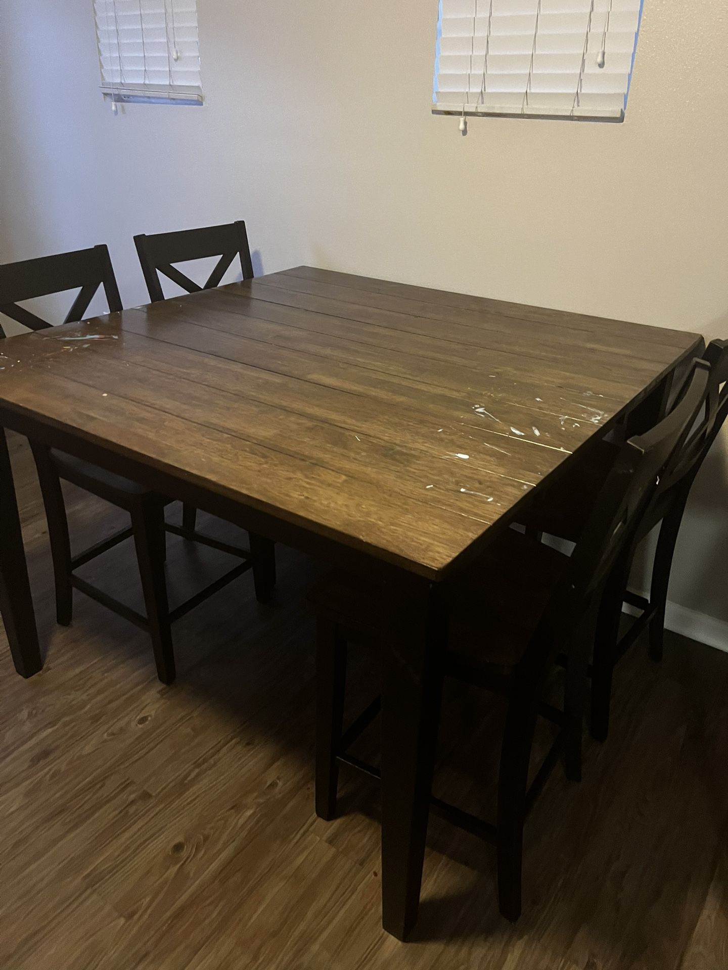 Counter Height Kitchen Table W/4 Chairs