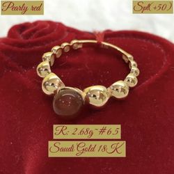 18k Real Pure Solid Pawnable Saudi Gold Ring