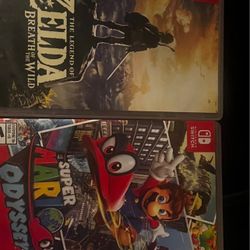 switch games - super mario odyssey & zelda breath of the wild 