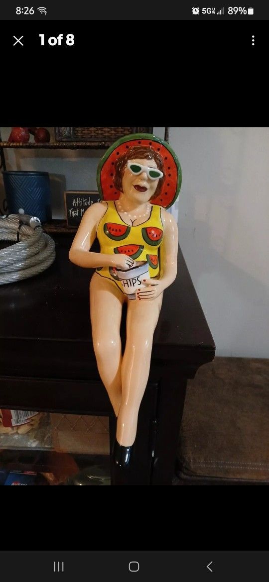 SALE 6451 Janice Joplin Summer Shelf Sitter 12" vtg Westland Funseekers