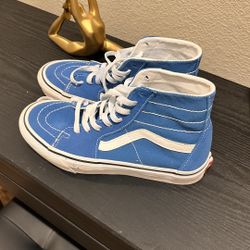 Blue Vans Hightop Sneaker Shoes (size 5.5)