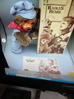 Vintage raikes bear with box and certificate