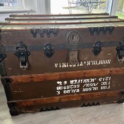 W W Winship Antique US navy Chest
