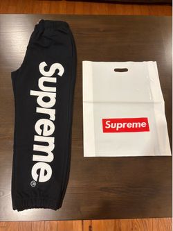 Black Supreme Sweatpants