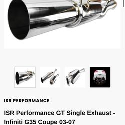 ISR single exit exhaust for g35 coupe