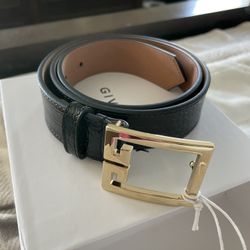 Givenchy Croc-effect Leather Belt Black