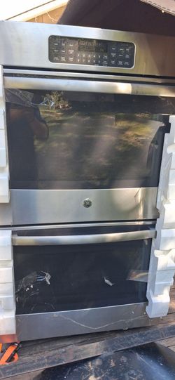 Stainless steel GE 30-inch built-in double electric wall oven