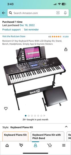 RockJam 61 Key Keyboard Piano Kit for Sale in Orange, CA - OfferUp