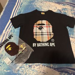 Black Burberry BAPE tee collab