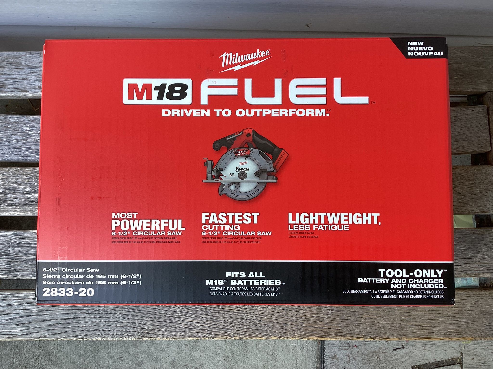 Milwaukee M18 FUEL Circular Saw 6-1/2”. Brand NEW. Tool Only.  NUEVO.