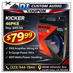 Kicker 46PK8 8-Guage Amplifier Wiring Kit Power Wire Only 60A Fuse PK8 🚨 Payment Options Available 🚨 No Credit Needed 🚨
