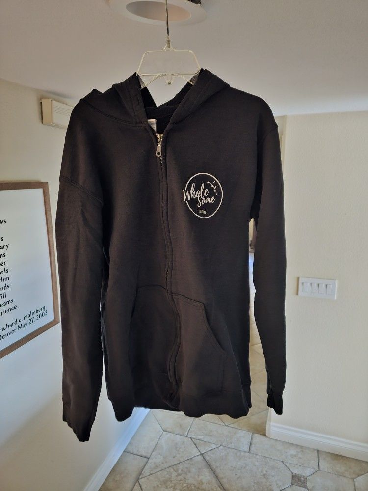 Zip Up Hoodie Wholesome Culture. "Powered By Plants" on the back