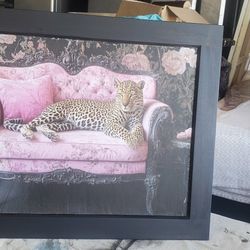 Black Framed Leapard Print. 28x18