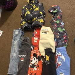 Kids jeans coat and sweaters size 7 everything for 80.00