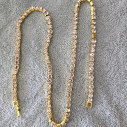 Ice Diamond Necklace 21 Inch 14k