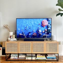 Rattan Woven TV Stand for TVs up to 60"